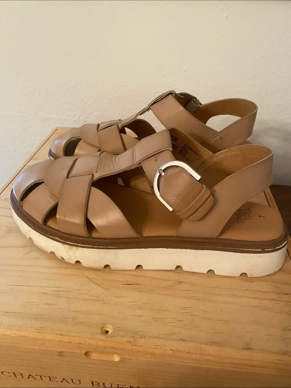 Woven Fisherman Sandal in Light Brown